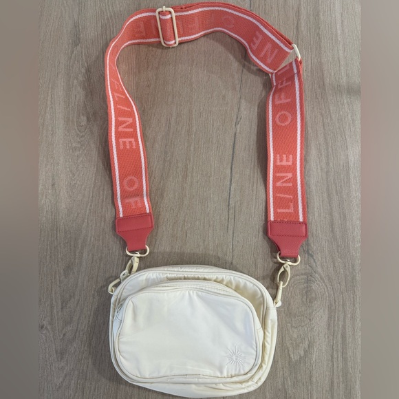 Offline Handbags - OFFLINE By Aerie Makin' Moves Crossbody Bag Coral Orange Cream White Travel Bag